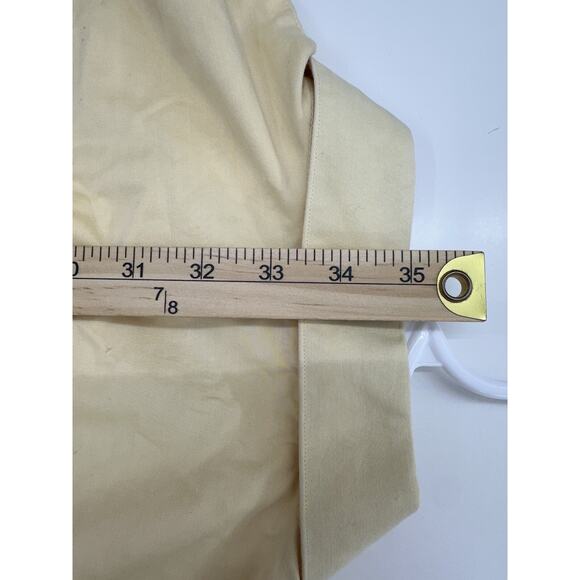 VanHeusen Mens Shirt Size 17 34/35 Tall Yellow Long Sleeve Button Up - Picture 10 of 11
